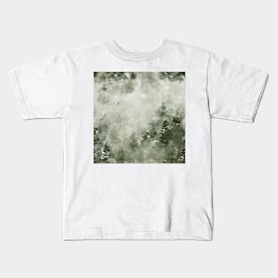 Evergreen in Watercolor Pattern Kids T-Shirt